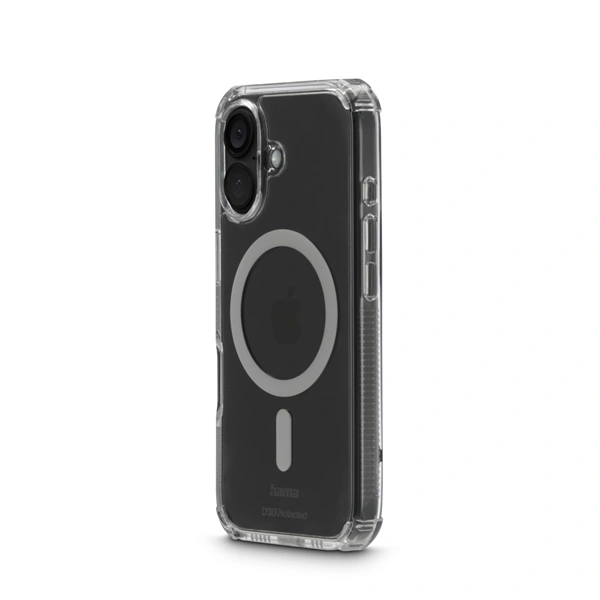 Hama Extreme Protect, kryt pro Apple iPhone 16, magnetický, D3O®, nežloutne, průhledný