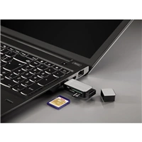 Hama teka karet USB 3.0 SD/microSD, stbrn