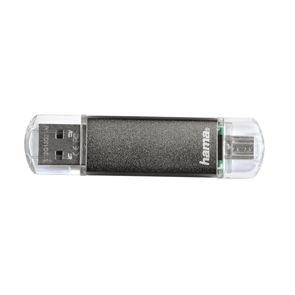 Hama flashPen Laeta Twin 16 GB 10 MB/s, šedá