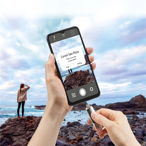 Hama flashPen Laeta Twin 16 GB 10 MB/s, šedá