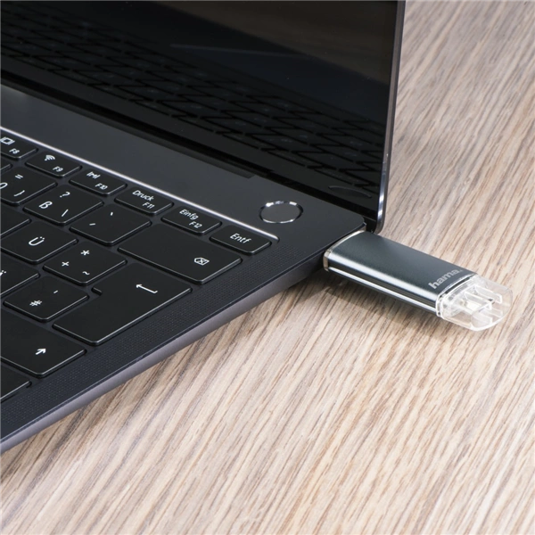 Hama flashPen Laeta Twin 16 GB 10 MB/s, šedá