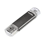 Hama flashPen Laeta Twin 16 GB 10 MB/s, šedá