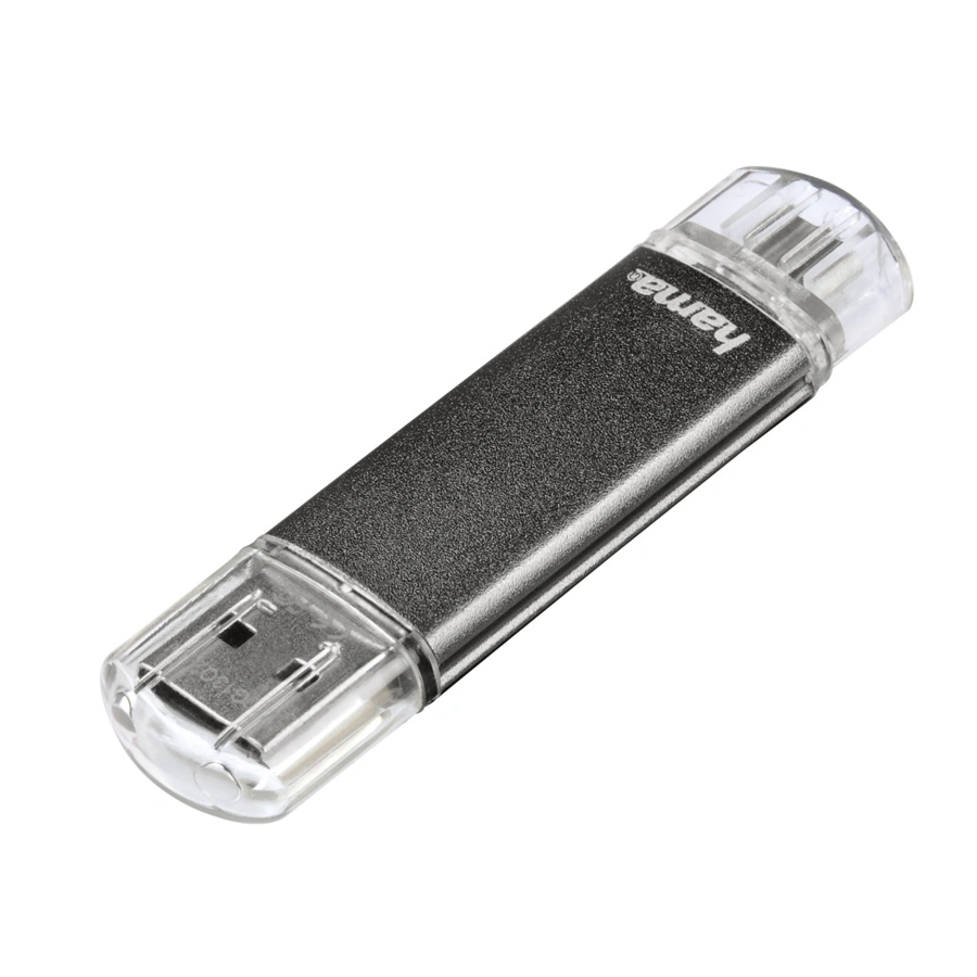 Hama flashPen "Laeta Twin" 32 GB 10 MB/s, šedá