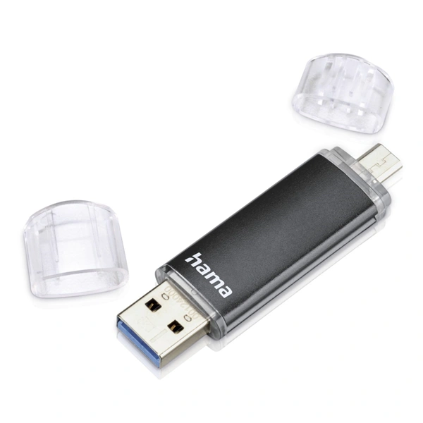 Hama USB flash disk Laeta Twin, USB 3.0, 16 GB, 40 MB/s, černý