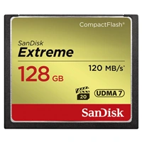 SanDisk Extreme CF 128 GB 120 MB/s zápis 85 MB/s UDMA7