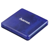 Hama multi teka karet USB 2.0, SD/microSD/CF, modrá