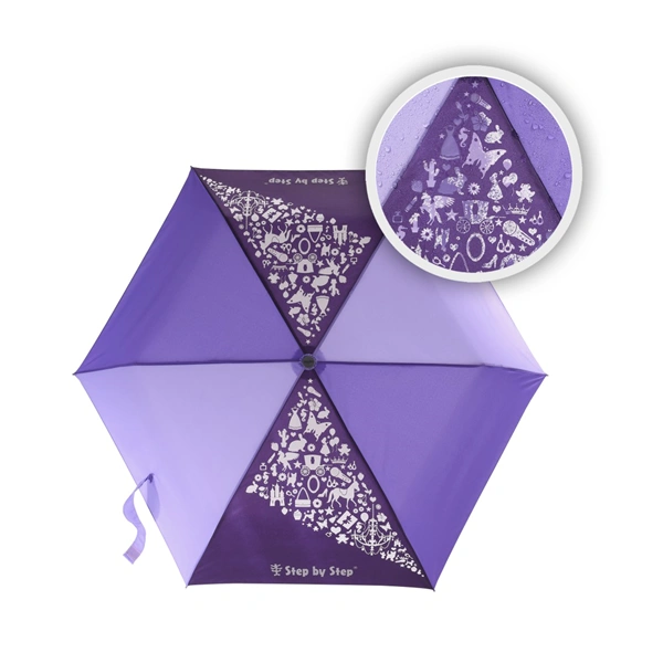 Dětský skládací deštník s magickým efektem, Purple