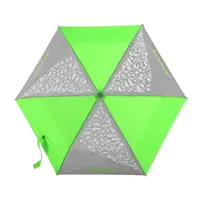Dětský skládací deštník s reflexními obrázky, neonová zelená