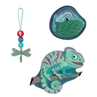 Doplková sada obrázk MAGIC MAGS Tropický chameleon k aktovkám GRADE, SPACE, CLOUD, 2v1 a KID
