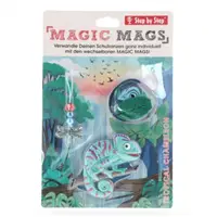 Doplkov sada obrzk MAGIC MAGS Tropick chameleon k aktovkm GRADE, SPACE, CLOUD, 2v1 a KID