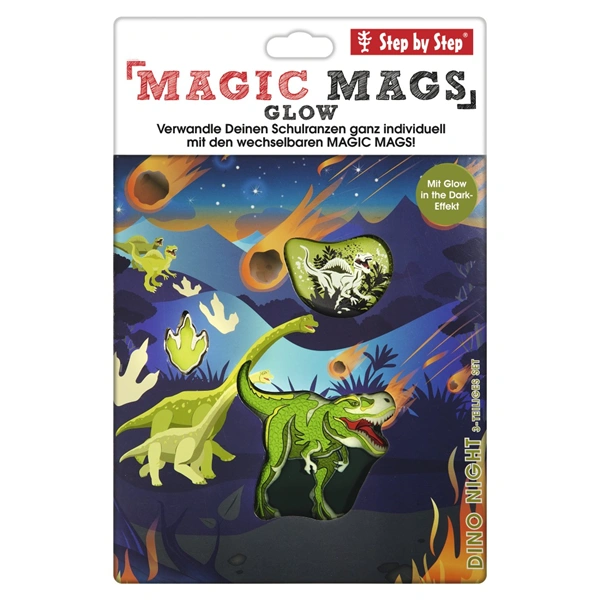 Doplňková sada obrázků MAGIC MAGS Dino Night Tyro k aktovkám GRADE, SPACE, CLOUD, 2IN1 a KID