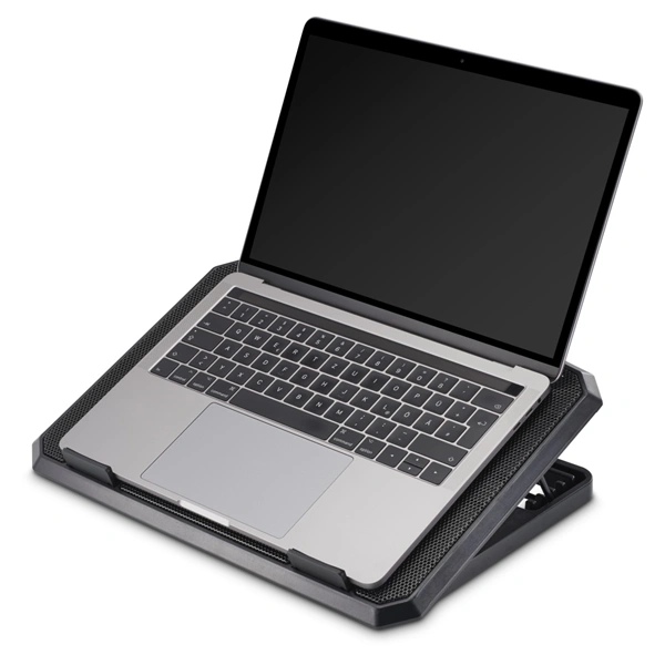 Hama chladicí stojan pro notebook Black Metal, 2 ventilátory, naklápěcí, modré podsvícení, tichý