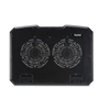 Hama chladicí stojan pro notebook Black Metal, 2 ventilátory, naklápěcí, modré podsvícení, tichý