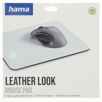 Hama podložka pod myš s koženým designem, bílá