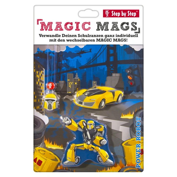 Doplňková sada obrázků MAGIC MAGS Power Robot Zed k aktovkám GRADE, SPACE, CLOUD, 2v1 a KID