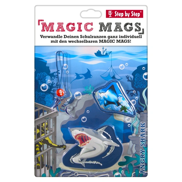 Doplňková sada obrázků MAGIC MAGS Angry Shark Veit k aktovkám GRADE, SPACE, CLOUD, 2v1 a KID