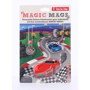 Doplňková sada obrázků MAGIC MAGS Car Race Mike k aktovkám GRADE, SPACE, CLOUD, 2v1 a KID