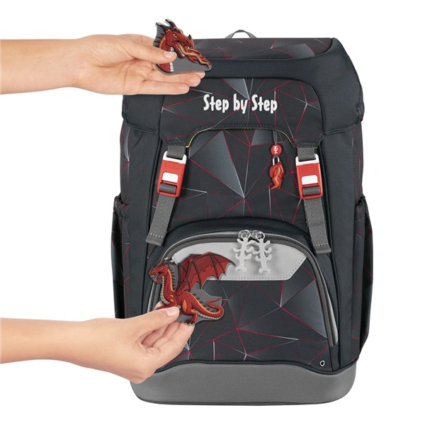 Školní batoh pro prvňáčky – 5dílný set, Step by Step GRADE Dragon Drako, AGR