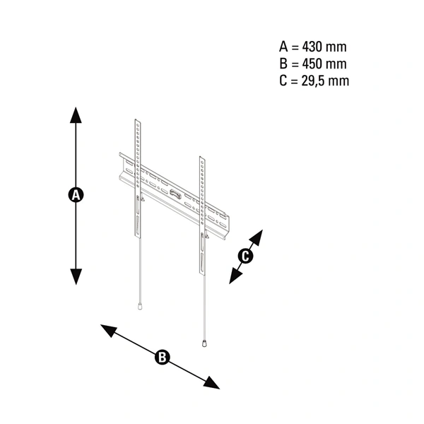 Thomson WAB056 nástěnný držák TV, 400x400, fixní, 1*