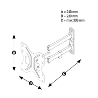 Thomson WAB846 nstnn drk TV, 2 ramena (3 klouby), 200x200, 1*