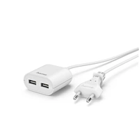 Hama dvojitá síová nabíjeka USB s kabelem, 2,4 A, 1,9 m