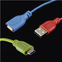 Hama micro USB kabel Flexi-Slim, oboustranný konektor, 0,75 m, zelený