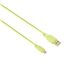 Hama micro USB kabel Flexi-Slim, oboustranný konektor, 0,75 m, zelený