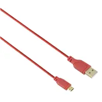Hama micro USB kabel Flexi-Slim, oboustranný konektor, 0,75 m, ervený