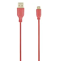 Hama micro USB kabel Flexi-Slim, oboustrann konektor, 0,75 m, erven