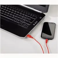 Hama micro USB kabel Flexi-Slim, oboustrann konektor, 0,75 m, erven