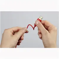 Hama micro USB kabel Flexi-Slim, oboustrann konektor, 0,75 m, erven