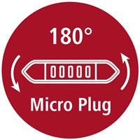 Hama micro USB kabel Flexi-Slim, oboustrann konektor, 0,75 m, erven