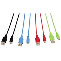 Hama micro USB kabel Flexi-Slim, oboustrann konektor, 0,75 m, erven