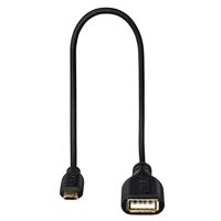 Hama micro USB OTG redukce Flexi-Slim, oboustrann konektor, 15 cm, ern