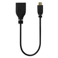 Hama micro USB OTG redukce Flexi-Slim, oboustrann konektor, 15 cm, ern