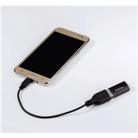 Hama micro USB OTG redukce Flexi-Slim, oboustrann konektor, 15 cm, ern