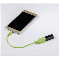 Hama micro USB OTG redukce Flexi-Slim, oboustrann konektor, 15 cm, zelen