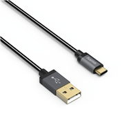Hama USB-C kabel Elite, typ A - typ C vidlice, kovový, 0,75 m