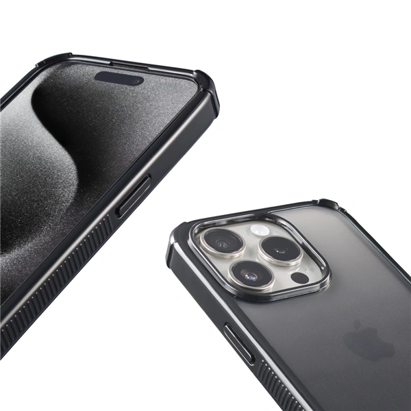 Hama Extreme Protect, kryt pro Apple iPhone 15, materiál D3O®, průhledný černý