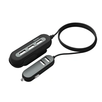 Hama kabelová USB nabíjeka do vozidla 2+3, AutoDetect, 10 A, 2 m
