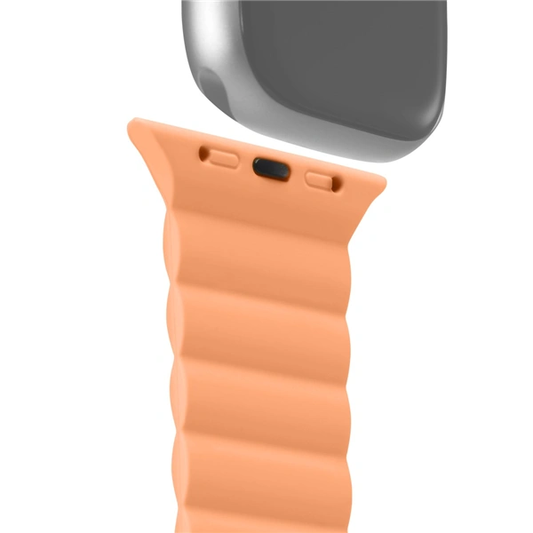 Hama Fantastic Feel, řemínek pro Apple Watch 38/40/41 mm, magnetický, oranžový/béžový