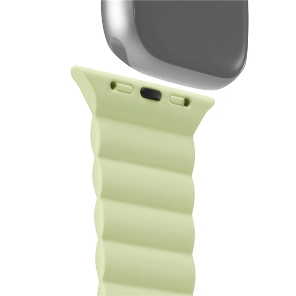 Hama Fantastic Feel, řemínek pro Apple Watch 38/40/41 mm, magnetický, zelený/béžový