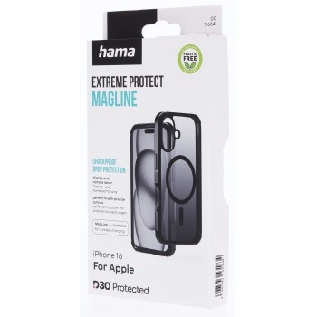 Hama Extreme Protect, kryt pro Apple iPhone 16, magnetický, D3O®, černý
