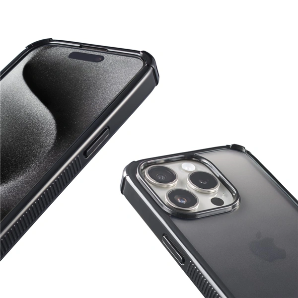 Hama Extreme Protect, kryt pro Apple iPhone 15 Pro, materiál D3O®, průhledný černý