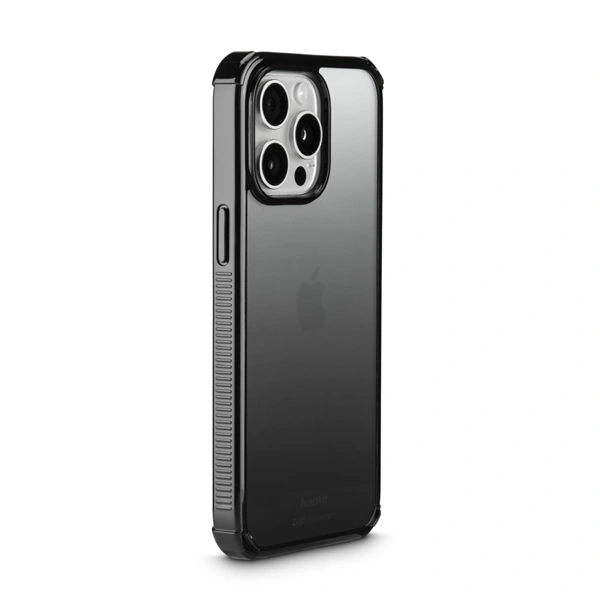 Hama Extreme Protect, kryt pro Apple iPhone 15 Pro Max, materiál D3O®, průhledný černý