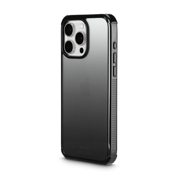 Hama Extreme Protect, kryt pro Apple iPhone 15 Pro Max, materiál D3O®, průhledný černý