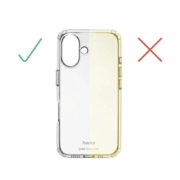 Hama Extreme Protect, kryt pro Apple iPhone 16 Plus, materiál D3O®, nežloutne, průhledný