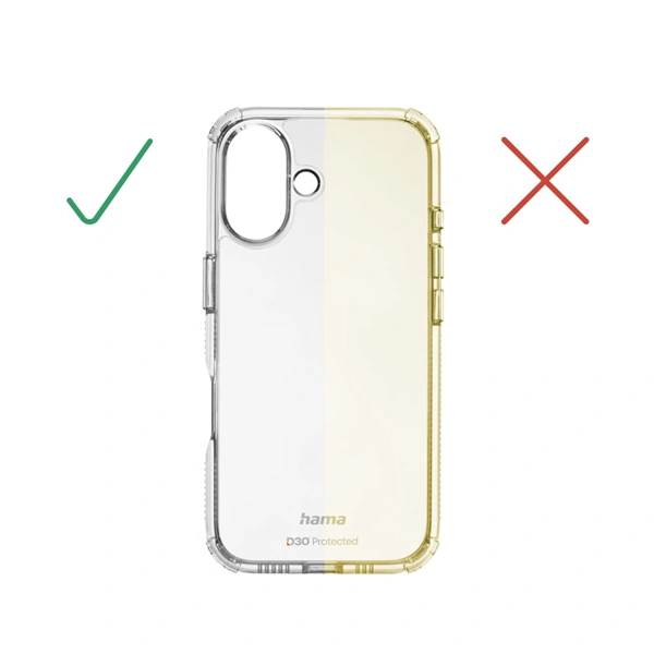 Hama Extreme Protect, kryt pro Apple iPhone 16 Plus, materiál D3O®, nežloutne, průhledný