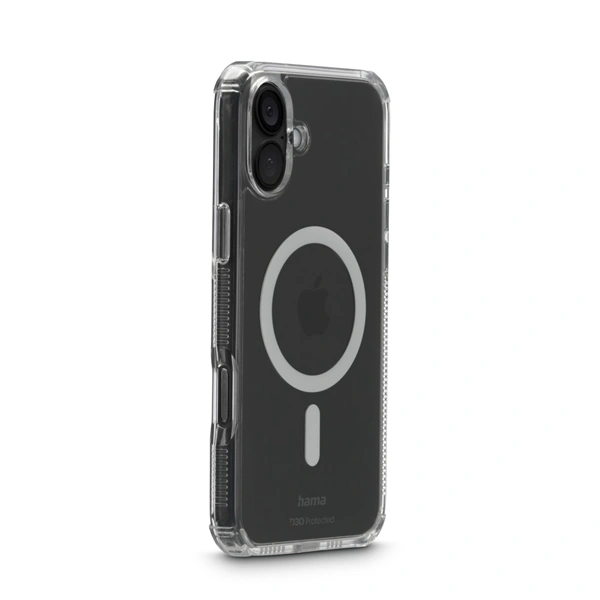 Hama Extreme Protect, kryt pro Apple iPhone 16 Plus, magnetický, D3O®, nežloutne, průhledný