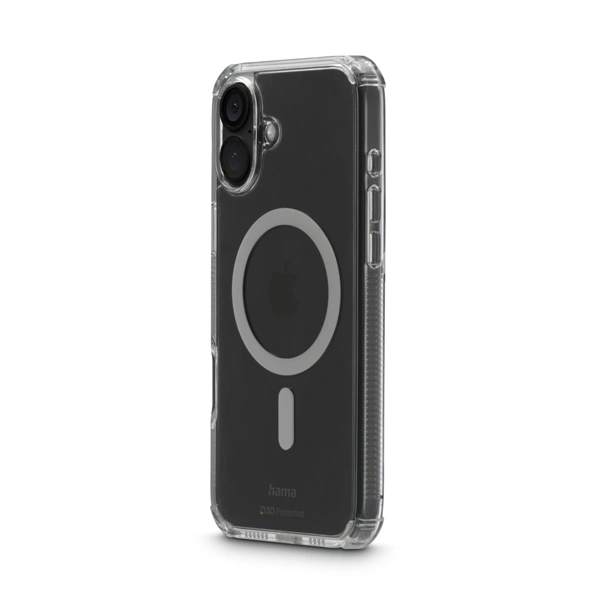 Hama Extreme Protect, kryt pro Apple iPhone 16 Plus, magnetický, D3O®, nežloutne, průhledný